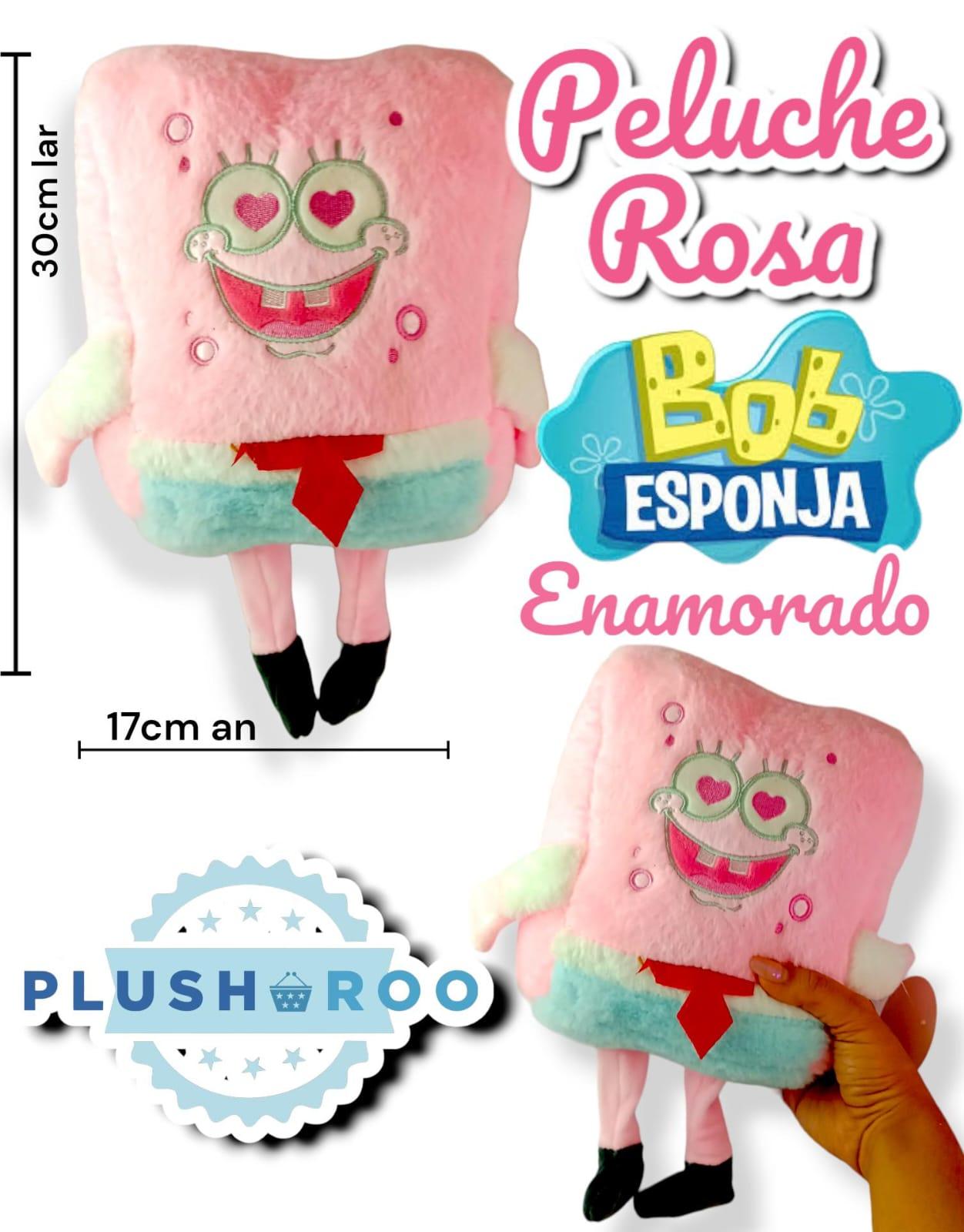 Peluche Premium PLUSHAROO 2024 Bob Esponja Rosa Enamorado 30cm